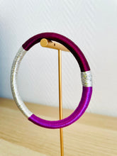 Charger l'image dans la galerie, Jonc en soie de cactus bordeaux et violet
